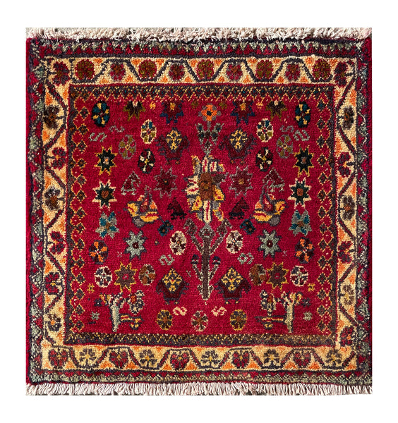 24459-Ghashgai Hand-Knotted/Handmade Persian Rug/Carpet Tribal/ Nomadic Authentic/Size: 1'9" x 2'0"