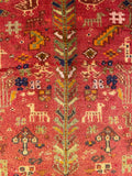 24419-Ghashgai Hand-Knotted/Handmade Persian Rug/Carpet Tribal/ Nomadic Authentic/Size: 1'8" x 1'8"
