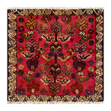 24413-Ghashgai Hand-Knotted/Handmade Persian Rug/Carpet Tribal/Nomadic Authentic/Size: 1'8" x 1'8"