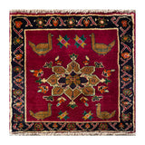 24462-Ghashgai Hand-Knotted/Handmade Persian Rug/Carpet Tribal/ Nomadic Authentic/Size: 2'0" x 2'0"
