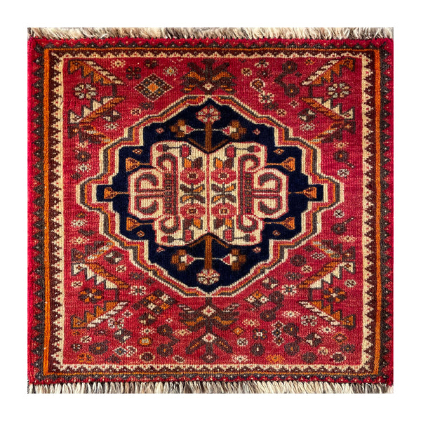 24478-Ghashgai Hand-Knotted/Handmade Persian Rug/Carpet Tribal/ Nomadic Authentic/Size: 1'8" x 1'10"