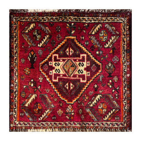 24397-Ghashgai Hand-Knotted/Handmade Persian Rug/Carpet Tribal/ Nomadic Authentic/Size: 1'10" x 2'0"