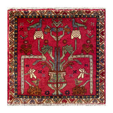 24467-Ghashgai Hand-Knotted/Handmade Persian Rug/Carpet Tribal/ Nomadic Authentic/Size: 2'1" x 2'1"