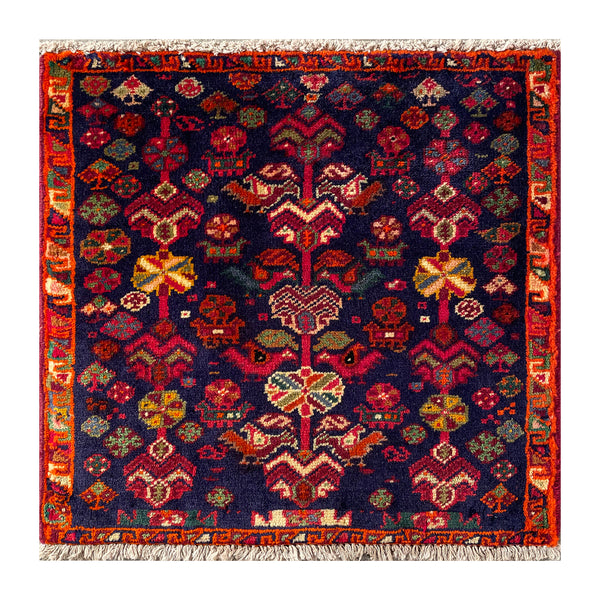24504-Ghashgai Hand-Knotted/Handmade Persian Rug/Carpet Tribal/ Nomadic Authentic/Size: 1'8" x 1'10"