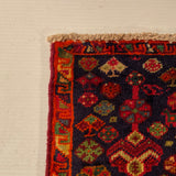 24504-Ghashgai Hand-Knotted/Handmade Persian Rug/Carpet Tribal/ Nomadic Authentic/Size: 1'8" x 1'10"
