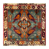 24436-Ghashgai Hand-Knotted/Handmade Persian Rug/Carpet Tribal / Nomadic Authentic/Size: 1'9" x 1'10"