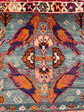 24436-Ghashgai Hand-Knotted/Handmade Persian Rug/Carpet Tribal / Nomadic Authentic/Size: 1'9" x 1'10"