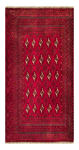 24215-Turkmen Hand-Knotted/Handmade Persian Rug/Carpet Traditional/Authentic/ Size: 4'3" x 2'2"