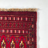 24154-Turkmen Hand-Knotted/Handmade Persian Rug/Carpet Traditional/Authentic/ Size: 3'7" x 2'0"