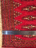 24173-Turkmen Hand-Knotted/Handmade Persian Rug/Carpet Traditional/Authentic/ Size: 4'2" x 2'0"