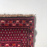 24156-Turkmen Hand-Knotted/Handmade Persian Rug/Carpet Traditional/Authentic/ Size: 3'7" x 1'9"