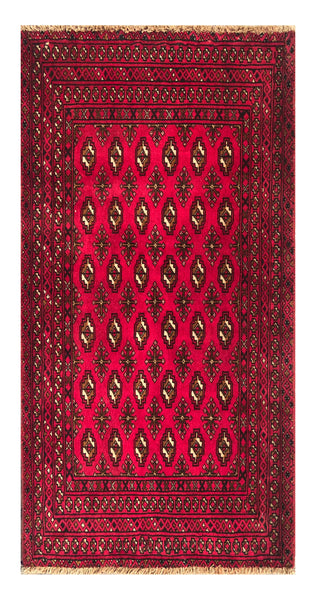 24166-Turkmen Hand-Knotted/Handmade Persian Rug/Carpet Traditional/Authentic/ Size: 4'0" x 2'0"