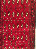 24172-Turkmen Hand-Knotted/Handmade Persian Rug/Carpet Traditional/Authentic/ Size: 3'11" x 1'8"