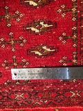 24172-Turkmen Hand-Knotted/Handmade Persian Rug/Carpet Traditional/Authentic/ Size: 3'11" x 1'8"