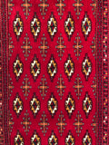 24197-Turkmen Hand-Knotted/Handmade Persian Rug/Carpet Traditional/Authentic/Size: 4'2" x 2'2"
