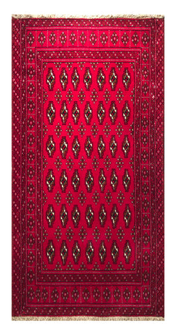 24223-Turkmen Hand-Knotted/Handmade Persian Rug/Carpet Traditional/Authentic/ Size: 4'1" x 1'10"