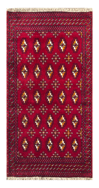 24168-Turkmen Hand-Knotted/Handmade Persian Rug/Carpet Traditional/Authentic/ Size: 4'1" x 1'10"