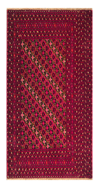 24225-Turkmen Hand-Knotted/Handmade Persian Rug/Carpet Traditional/Authentic/ Size: 3'11" x 2'0"