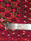 24225-Turkmen Hand-Knotted/Handmade Persian Rug/Carpet Traditional/Authentic/ Size: 3'11" x 2'0"