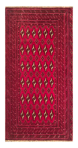 24207-Turkmen Hand-Knotted/Handmade Persian Rug/Carpet Traditional/Authentic/ Size: 4'7" x 2'2"