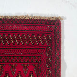 24192 -Turkmen Hand-Knotted/Handmade Persian Rug/Carpet Traditional/Authentic/ Size: 3'10" x 1'10"