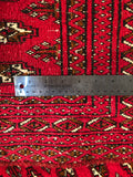 24192 -Turkmen Hand-Knotted/Handmade Persian Rug/Carpet Traditional/Authentic/ Size: 3'10" x 1'10"