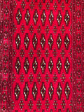 24210-Turkmen Hand-Knotted/Handmade Persian Rug/Carpet Traditional/Authentic/ Size: 4'1" x 1'10"