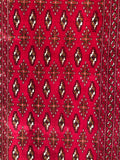 24195-Turkmen Hand-Knotted/Handmade Persian Rug/Carpet Traditional/Authentic/ Size: 3'7" x 1'10"