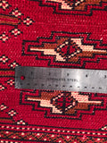 24201-Turkmen Hand-Knotted/Handmade Persian Rug/Carpet Traditional/Authentic/ Size: 4'4" x 2'0"