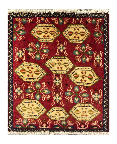 24408-Ghashgai Hand-Knotted/Handmade Persian Rug/Carpet Tribal Authentic/Size: 1'11" x 1'8"