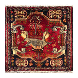 24418-Ghashgai Hand-Knotted/Handmade Persian Rug/Carpet Tribal/Nomadic Authentic/Size: 1'10" x 1'10"
