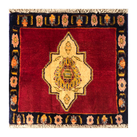 24425-Ghashgai Hand-Knotted/Handmade Persian Rug/Carpet Tribal/ Nomadic Authentic/Size: 1'7" x 1'10"
