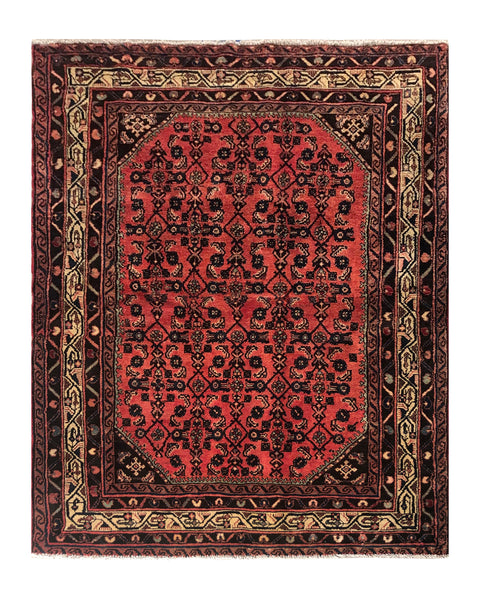 24310-Hamadan Hand-Knotted/Handmade Persian Rug/Carpet Tribal/ Authentic/ Size: 6'10" x 4'11"