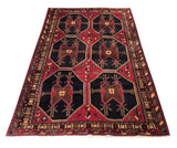 24246 - Shiraz Hand-Knootted/Handmade Persian Rug/Carpet Tribal/Nomadic Authentic/Size: 7'8" x 4'9"