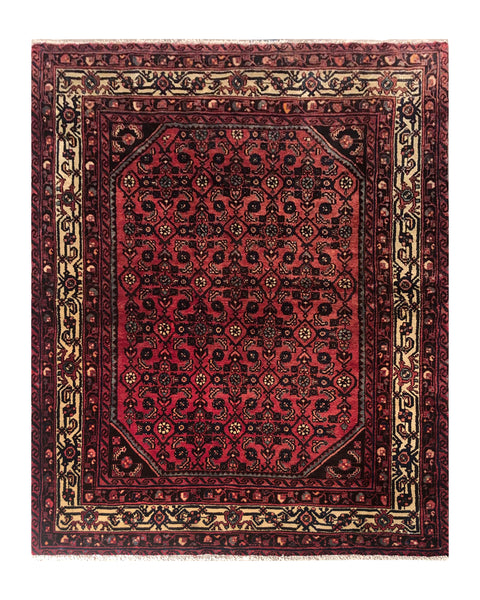 24247-Hamadan Hand-Knotted/Handmade Persian Rug/Carpet Tribal Authentic/ Size/: 7'0" x 5'1"