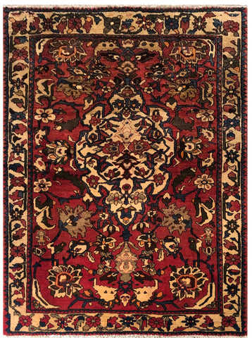 24304 - Bakhtiar Hand-Knotted/Handmade Persian Rug/Carpet Traditional Authentic/ Size: 6'9" x 4'11"