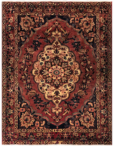 24305 - Bakhtiar Hand-Knotted/Handmade Persian Rug/Carpet Traditional Authentic/ Size: 7'1" x 4'11"