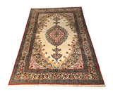 24547-Ghom Hand-knotted/Handmade Persian Rug/Carpet Traditional/ Nomadic Authentic/ Size: 7'2" x 4'5"