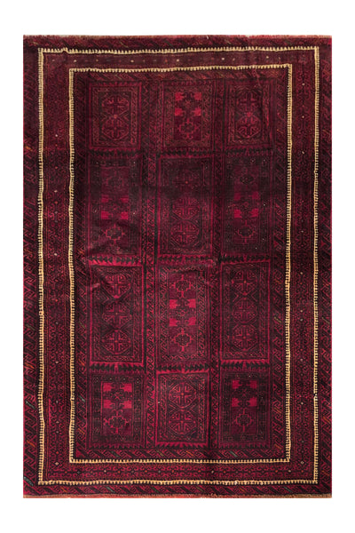 24339-Balutch Hand-Knotted/Handmade Persian Rug/Carpet Tribal/Nomadic Authentic/ Size: 6'9" x 4'1"
