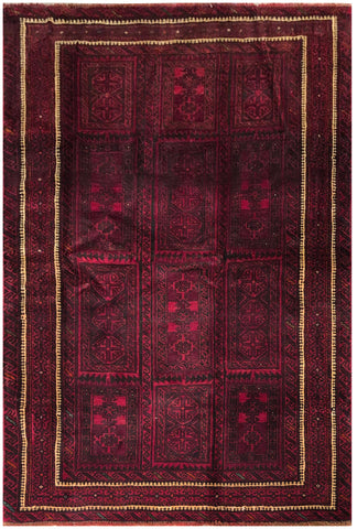 24339-Balutch Hand-Knotted/Handmade Persian Rug/Carpet Tribal/Nomadic Authentic/ Size: 6'9" x 4'1"