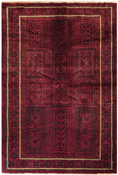 24360-Balutch Hand-Knotted/Handmade Persian Rug/Carpet Tribal/Nomadic Authentic/ Size: 6'6" x 4'1"