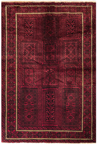 24360-Balutch Hand-Knotted/Handmade Persian Rug/Carpet Tribal/Nomadic Authentic/ Size: 6'6" x 4'1"