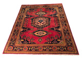 24243-Hamadan Hand-Knotted/Handmade Persian Rug/Carpet Tribal Authentic/ Size: 6'10" x 5'3"