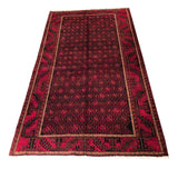 24351-Balutch Hand-Knotted/Handmade Persian Rug/Carpet Tribal/Nomadic Authentic/ Size: 7'6" x 4'3"