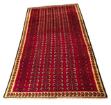 24387 - Shiraz Hand-Knootted/Handmade Persian Rug/Carpet Tribal/Nomadic Authentic/Size: 7'4" x 4'2"