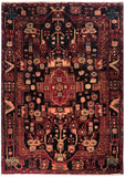 24231-Hamadan Hand-Knotted/Handmade Persian Rug/Carpet Tribal Authentic/ Size: 7'10" x 5'0"