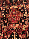 24231-Hamadan Hand-Knotted/Handmade Persian Rug/Carpet Tribal Authentic/ Size: 7'10" x 5'0"
