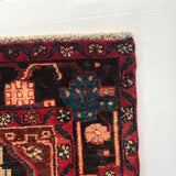 24231-Hamadan Hand-Knotted/Handmade Persian Rug/Carpet Tribal Authentic/ Size: 7'10" x 5'0"