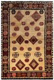 24241 - Shiraz Hand-Knootted/Handmade Persian Rug/Carpet Tribal/Nomadic Authentic/Size: 6'9" x 3'8"