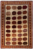 24389 - Shiraz Hand-Knootted/Handmade Persian Rug/Carpet Tribal/Nomadic Authentic/Size: 7'0" x 4'6"